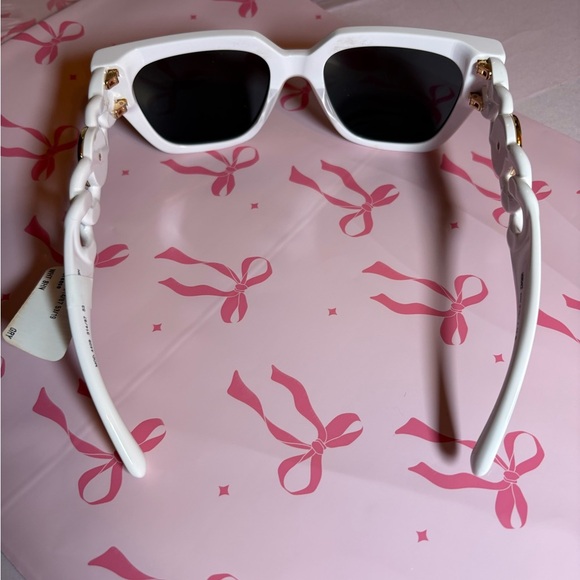 Versace White Sunglasses with Gold Medallion - Picture 4 of 10